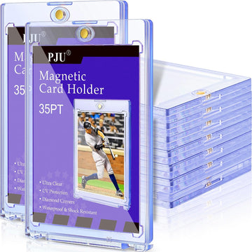 30Ct Magnetic Card Holder, 35Pt One Card Holder Touch For Trading Cards, U-V Protection Magnetic Card Case For Baseball Cards, C