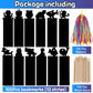 100Pcs Scratch Art Bookmarks Making Kit for Kids, Scratch Paper DIY Animal Bookmarks Bulk with 100 Pcs Ribbons and 100 Pcs Wood