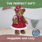 Bearington Collection Christa Cane Christmas Bear Stuffed Animal, 14 Inch, Teddy Bear Plush, Christmas Gift For Kids