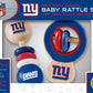Masterpieces Nfl New York Giants Natural Wood, Non-Toxic, Bpa, Phthalates, & Formaldehyde Free, Baby Rattle Set, 2 Pieces