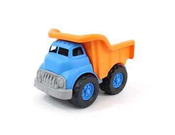 Green Toys Dump Truck, Blue/Orange - Pretend Play, Motor Skills, Kids Toy Vehicle. No BPA, phthalates, PVC. Dishwasher Safe, Rec
