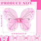 Chivao 10 Pieces Fairy Wings Butterfly Wings Wedding Decoration Costume Birthday Christmas Party Favors For Boys Girls(Pink)