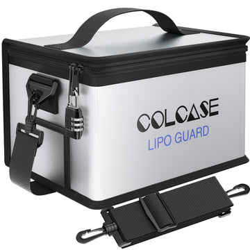 COLCASE Lipo Safe Bag Fireproof Explosionproof Bag wtih Combination Lock Lipo Battery Storage Bag and Lipo Charging Bag Upgraded