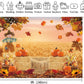 Autumn Photography Background Thanksgiving Harvest Barn Party Backdrop Pumpkin Maple Leaf Hay Wooden Decor Baby Shower Cake Tabl
