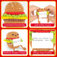Funny Positive Burger, Emotional Support Hamburger, Cute Crochet Potato Partner Toy with Positive Card Cheer Up Funny Gag Gifts