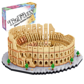 TzFioy Italy Rome Colosseum Micro Brick Building Set (5594 Pieces) - Landmark Model Educational Toy Gift for Kids and Adults
