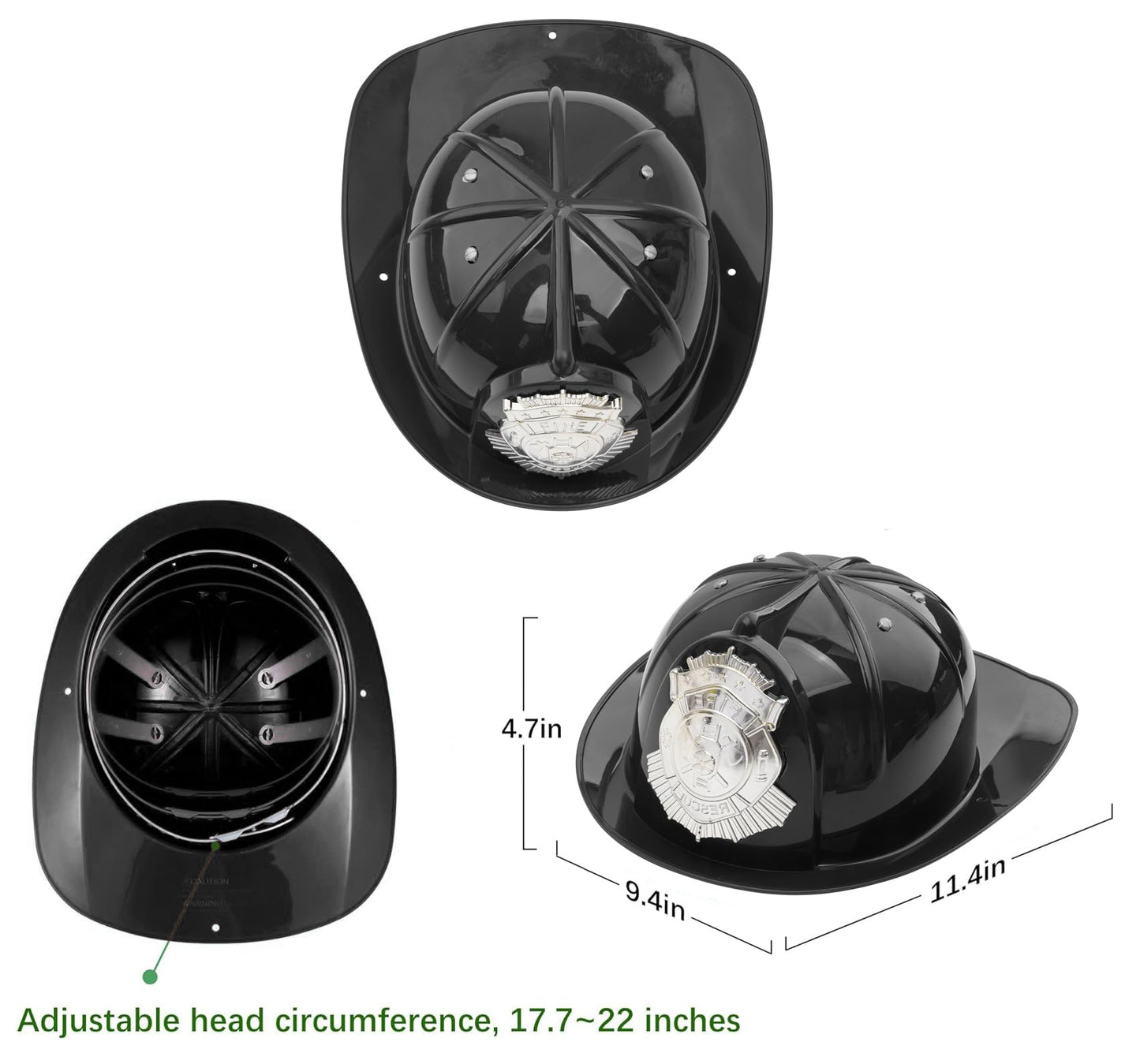 Avady Kids Fireman Firefighter Costume For Boys, Navy Blue, 7-8 Years, Unisex-Kids, Halloween Dress Up Parties