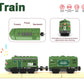 Z MAYABBO Train Toy Remote Control Locomotive, Electric with Sound & Lights, 4.3x4.1x2.8 inches, Green, Model AU1888