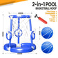 SpringFlower Pool Basketball Hoop, Summer Swimming Pool Floating Basketball Pool Toy, 2 in 1 Kids & Adults Summer Pool Outdoor P