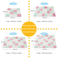Tamiplay 16 Tiles Foam Play Mat, 0.4 Inch Thicked Interlocking Floor Mats With Solid Colors, Squares Baby Play Mat, Eva Foam Puzzle Floor Mat Foam Mats For Kids, Baby, Toddlers(White/Pink/Bean Green)