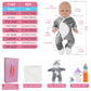 Vollence 14'' Full Silicone Realistic Baby Doll - Lifelike Platinum Boy