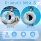 2PCS Pool Floats for mature-themed Striped Swim Ring Pool Floaties Inflatable Swimming Pool Raft Party Water Summer Beach Lounger Float Party Supplies (120#Multi Stripe 2)