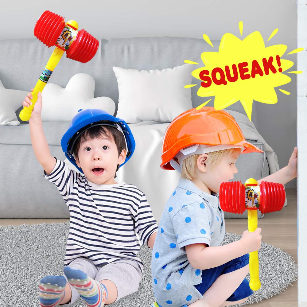 Artcreativity Giant Squeaky Hammer, Jumbo 17 Inch Kids’ Squeaking Hammer Pounding Toy, Clown, Carnival, And Circus Birthday Party Favors, Best Gift For Boys And Girls Ages 3 Plus