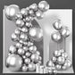 Partywoo Metallic Silver Balloons, 85 Pcs Silver Metallic Balloons Different Sizes Pack Of 18 Inch 12 Inch 10 Inch 5 Inch Silver Balloons For Balloon Garland Arch As Party Decorations, Silver-G102