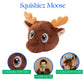 The Petting Zoo Moose Stuffed Animal Plushie, Gifts For Kids, Squishiez Wildlife Animal Squeeze Toy, Moose Plush Toy, 3 Inches