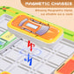 YIQUHUI Parking Puzzler Magnetic Travel Game - Logic Puzzle Toy for Kids Ages 4-12, 750 Traffic Jam Challenges, Green Plastic