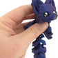 Cute Fox Desk Buddy, Articulated 3D Printed Fidget, 7.5 Inches, Authorized Seller (Nebula Purple)