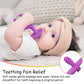 Mombella Baby Teething Toys For Babies 3 6 12 Months With Attachment To Clip On, Soft Silicone Teether Toys, 2 In 1 Elephant Tee