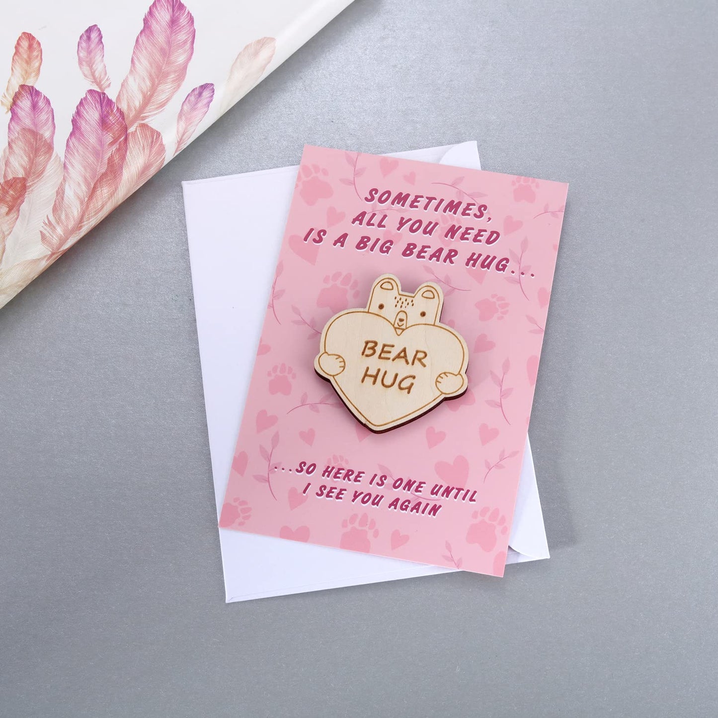Mixjoy Little Wooden Pocket Bear Hug Token Send A Hug Gift Thinking Of You Miss You Isolation Gift Cheer Pick Me Up Pocket Hug T
