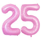 GOER Jumbo Foil Balloons for 25th & 52nd Birthday Party, 42 Inch, Light Pink, Polypropylene (PP)