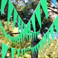 Tatuo 820 Ft 500 Pcs Pennant Banner Flag String Hanging Triangle Bunting Flag For Party Celebration Holiday Wedding Decoration, 10 Set (Green)