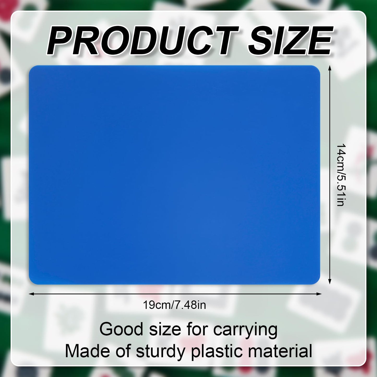 PEUTIER 4pcs Mahjong Tile Mixer Shuffler  enhanced Plastic Mahjong Tile Mixer Mahjong Tile Shuffler Easy to Carry Mahjong Accessories for Mahjong Enthusiasts(Blue)