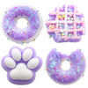 4 Pcs Taba Squeeze Toys Kawaii Squi shies Sensory Toys Pinch Toys Cute Donut Mochi Toys for Party Favors, Gifts for Adults Kids