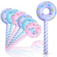 Civaner 6 Pcs Candyland Birthday Party Decoration Donut 33 Inch Lollipop Stick Inflatable Large Candy Float Donut Shape Balloon 