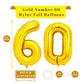 Pigetale 40 Inch 60 Number Balloons Gold Big Giant Jumbo Birthday Decorations Large Foil Mylar Helium Digital Balloons Age 6 60T