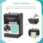 Piggy Bank Cash Coin Can (Black) Best Gift Toy Piggy Bank For Kids Girls Boys Large Electronic Real Money Coin Banks With Passwo