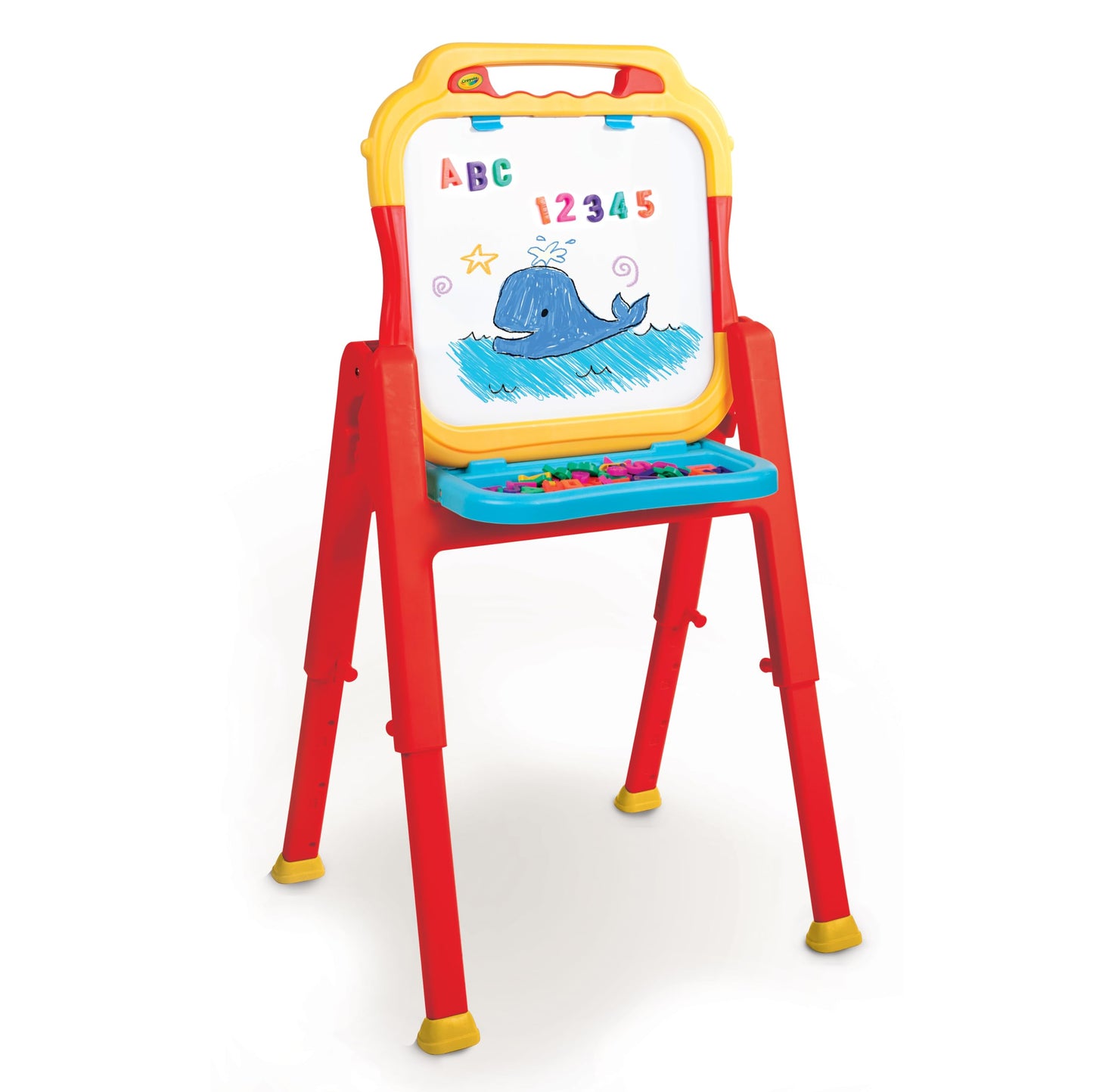 Crayola Triple-The-Fun Art Easel, Toddler Easel, Chalk Board, Magnetic Easel, Painting Set, Art Set, Arts & Crafts Kit, Gifts fo