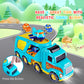 SHAWE 5 in 1 Toys Cars for 3 4 5 6 Years Old Toddlers Boys Girls Gifts, Transport Truck Toys with Sound & Light, Cute Pull Back