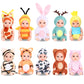 Mxsyshyj 10 Pcs 4 Inch Mini Baby Dolls Playset With Handmade Animal Clothes - Reborn Baby Dolls Realistic Open Eye Design Role P
