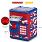 Atm Piggy Bank For Boys Girls, Vcertcpl Mini Atm Coin Bank Money Saving Box With Password, Kids Safe Money Jar For Adults With Auto Grab Bill Slot, Great Gift Toy Bank For Kids (Camouflage Red Blue)