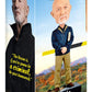 Royal Bobbles Better Call Saul Mike Ehrmantraut Bobblehead Statue, 8" Multicolor Resin Collectible, Model 48573