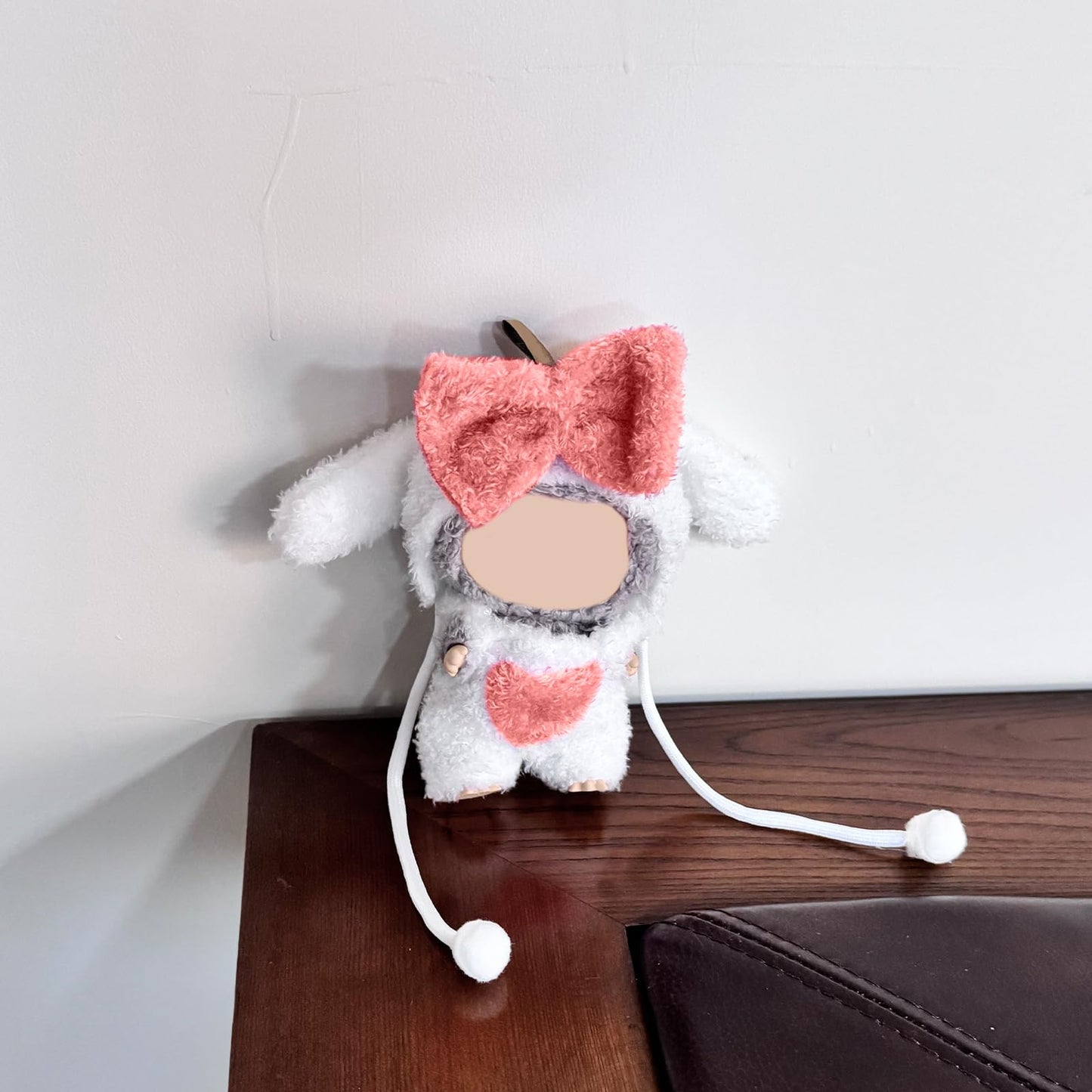 17cm Doll Clothes Set(NO Doll) - Cute Knit Sweater & Handcrafted Crochet Skirt  enhanced Fashion Dresses  Soft Stretch Fabric Costume Accessories Pink Lop-Eared Rabbit Suit