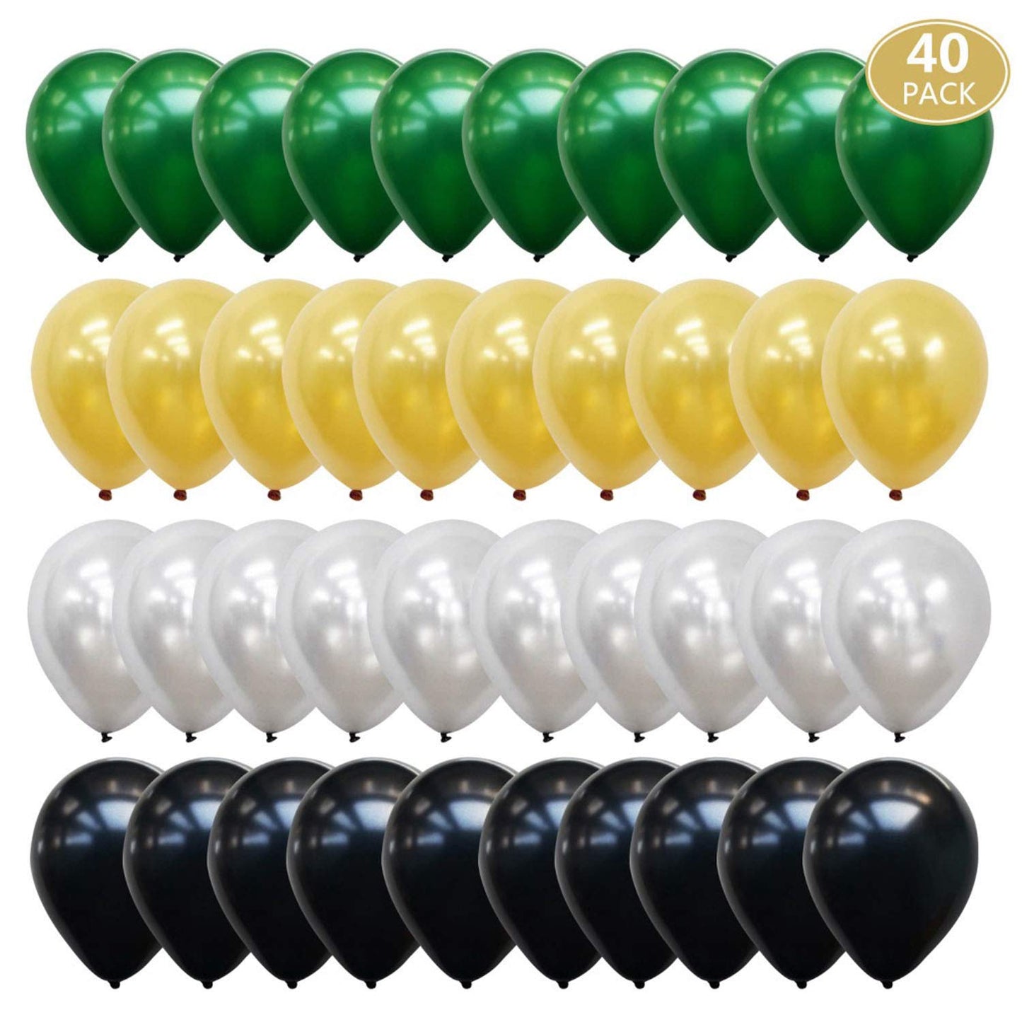 Gold Black And Silver Balloons,Green Balloon For Graduation Party Wedding Engagement Birthday Baby Shower New Years Eve Party Su