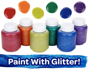 Crayola Washable Kids Paint Set (12Ct), Classic And Glitter Paint For Kids, Arts & Crafts Supplies, Toddler Painting Kit, 3+ [Amazon Exclusive]