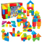 Pairez Toys Foam Building Blocks For Toddlers 1-3, 81 Pieces Soft Stacking Blocks Toy Set, Baby Bath Foam Toys, Sensory And Montosorri Toys For Boys & Girls 18+ Months