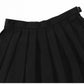 Women`S Flared Vintage Pleated High Waist Pleated Skirts(Xl,Black)
