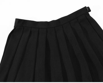 Women`S School High Waist A Line Pleated Plus Size Short Cos Skirts(3Xl,Black)