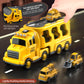 Beby Buty 5 in 1 Construction Trucks Cars Toys for Toddlers 3-5, Boy Toddler Car Truck Toys with Light Sound, Birthday Gifts Toy