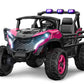 Arbeli 24V 2 Seater Ride On Car Truck, 4X200W, Eva Tires, 4Wd/2Wd, Rainbow Lights, Remote Control, Shock Absorbers, Bluetooth, R