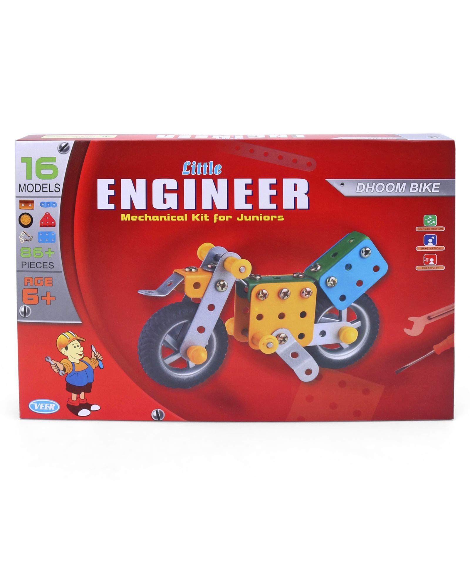 Little Engineer Dhoom Bike Mechanical Engineering Educational Toy Kit Constructive Building Blocks And Models Construction Set 