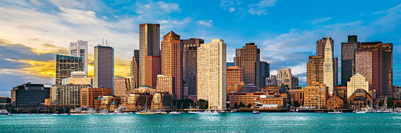 Masterpieces 1000 Piece Jigsaw Puzzle For Adults, Family, Or Kids - Boston Panoramic - 13X39