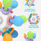 Baby Montessori Teething Toys 0-6 6-12 Month, Food Grade Baby Rattle Chew Sensory Teething Toys, Newborn Infant Learning Develop