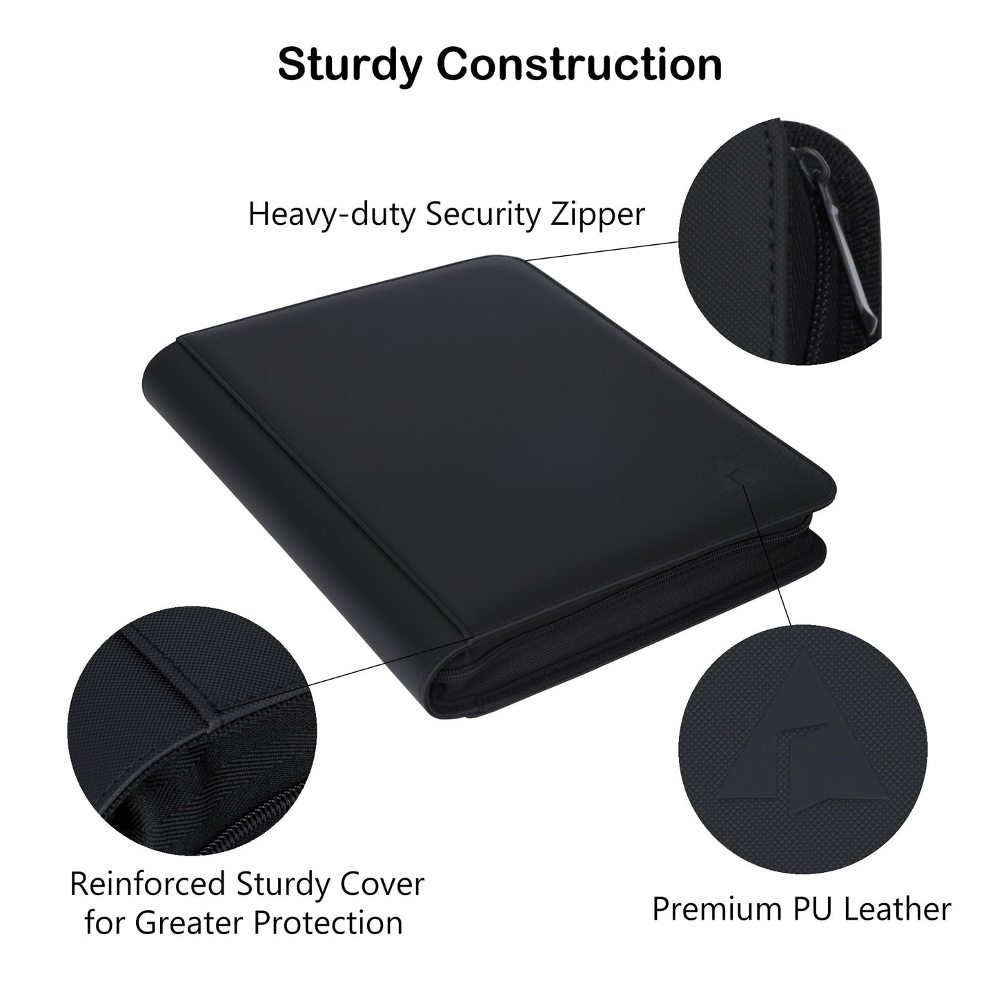 Rayvol enhanced 9-Pocket Card Binder - Fits 828 Trading Cards  Side Loading Ringless Card Collection Album for TCG and Sports Cards