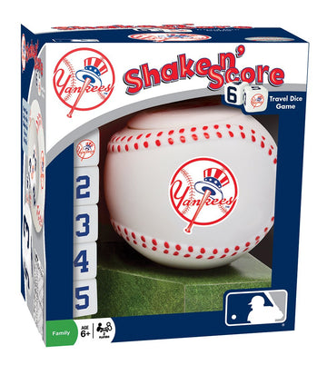 Masterpieces Mlb New York Yankees Shake N' Score Travel Dice Game, For 2 Players, Ages 6+