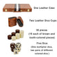 Vovotuzzi 15'' Backgammon Game Brown Backgammon Sets For Adults Leather Travel Backgammon Sets 2 Player Backgammon Board Game Fo