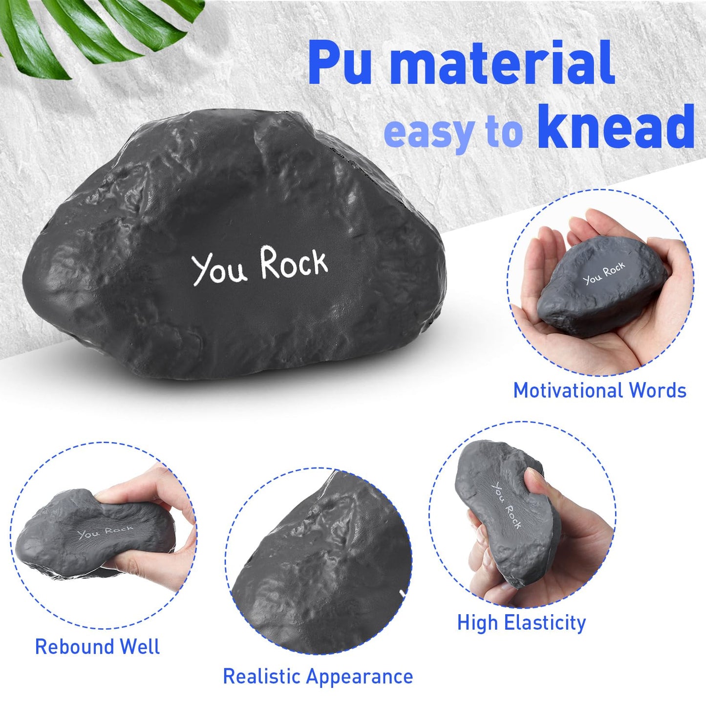 Gemscream Stress Balls for mature-themeds Funny Inspirational Stress Reliever Squeezable Mini Foam Balls Motivational Funny Stress Relief Gifts Appreciation Gifts(20 Pcs Stone)